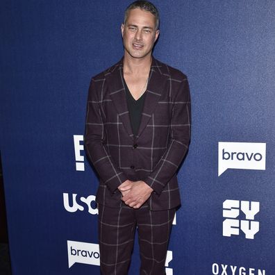 Taylor Kinney attends NBCUniversal's 2022 Upfront press junket at the Mandarin Oriental Hotel on Monday, May 16, 2022, in New York. (Photo by Evan Agostini/Invision/AP)