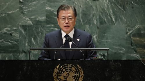 South Korea's President Moon Jae-in addressed the 76th Session of the UN General Assembly. 