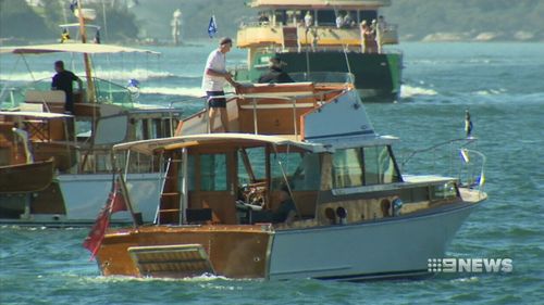 Dozens of Halvorsen's took to the Habour today. (9NEWS)