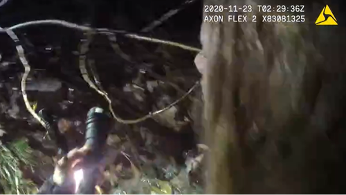 The rescue was captured on police bodycam.