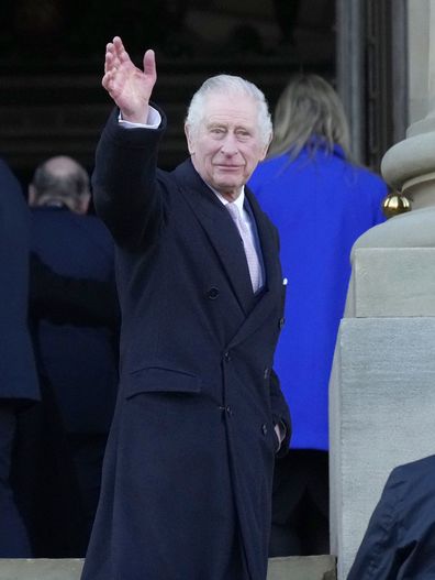 King Charles III arrives at Bolton Town House on January 20, 2023 in Bolton, United Kingdom 