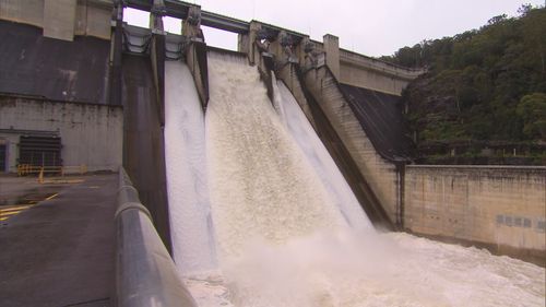 Warragamba Dam has started to spill after it reached full capacity.