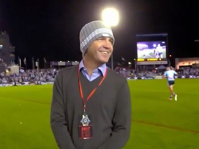 Matt Callander's daughter on the NRL Beanie for Brain Cancer round