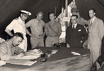 When did the Allies and Italy sign the Armistice of Cassibile?