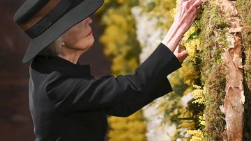 Former Governor-General of Australia, Quentin Bryce at the memorial service in Canberra.