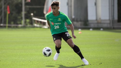 At 19, Arzani made his national debut just a few days ago and the support for the young player is running high. Picture: AAP.