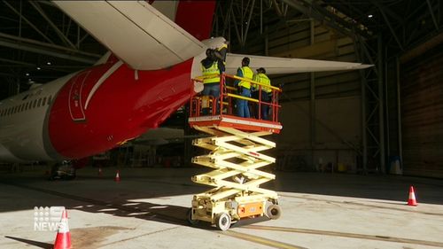 200623 Qantas coronavirus COVID-19 planes unwrapping preparing domestic travel boost