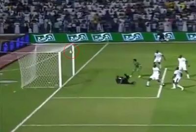 <b>Saudi Arabia have beaten Iraq 2-1 to qualify for the 2014 Asian Cup, but not before luck saved them from conceding a first-half equaliser. </b><br/><br/>Down 1-0, Iraq were awarded a free kick just outside the box. The strike curved and dipped before rebounding off the cross bar with the Saudi goalkeeper beaten.<br/><br/>Iraq attacked again and after a parried save, a bullet like strike bounced off both posts, somehow staying out of the net.<br/><br/>It's not the first time the posts have played a big part in sport.<br/>