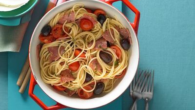 <a href="http://kitchen.nine.com.au/2016/05/13/12/34/salami-sage-and-parmesan-pasta-for-820" target="_top">Salami, sage and parmesan pasta<br />
</a>