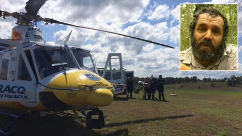 Mr Bredl was been flown to hospital after being bitten by a crocodile. (Twitter)