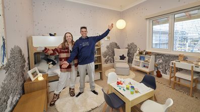 Rachel and Ryan&#x27;s Kids&#x27; Bedroom Week 9 The Block 2022 Guest Bedroom Room Reveal