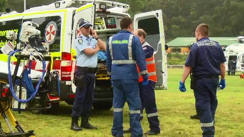 Two men are critical after a shooting in the NSW Blue Mountains early this morning.