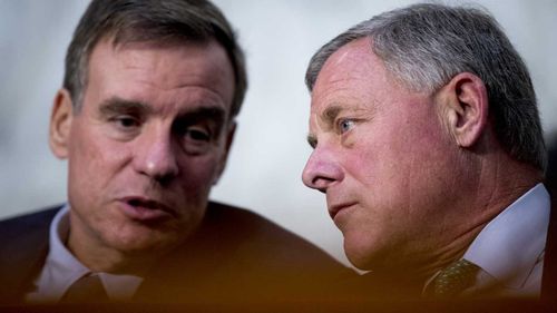 The top senators on the Intelligence Committee, Democrat Mark Warner and Republican Richard Burr.