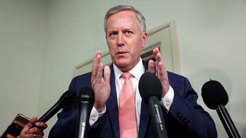 The impeachment effort is led by North Carolina Rep Mark Meadows, who talks to Mr Trump frequently and often defends him to his colleagues. Picture: AAP