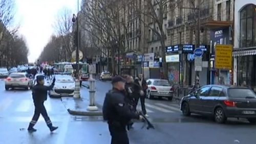 Police near the scene of the attacks. (AFP)