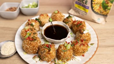 Delicious and healthy squash rice balls made in CHEFREE air fryer