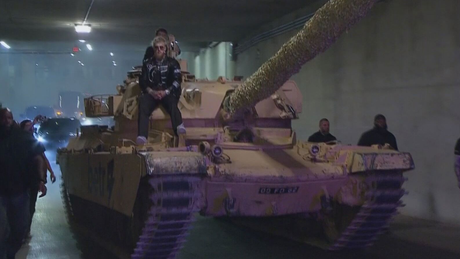 LIVE: Jake Paul makes spectacular tank entrance