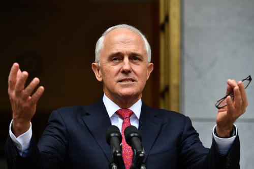 Prime Minister Malcolm Turnbull at a press conference at Parliament House in Canberra