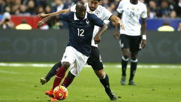 Lassana Diarra during the international friendly against Germany on Friday night. (AAP)