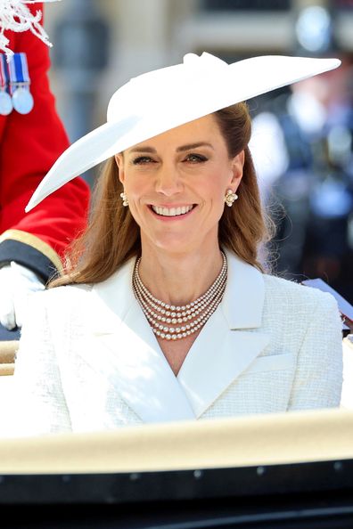 WINDSOR, ENGLAND - JUNE 16: Prince William, Prince of Wales and Catherine, Princess of Wales depart the Order of the Garter service at St. George's Chapel, Windsor Castle on June 16, 2025 in Windsor, England. The Order of the Garter, Britain's oldest chivalric order established by Edward III, includes The King, Queen, Royal Family members, and up to 24 companions honoured for their public service. Companions of the Garter are chosen personally by the Sovereign to honour those who have held publi