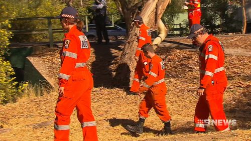 SES crews assisted in the search for evidence today. (9NEWS)