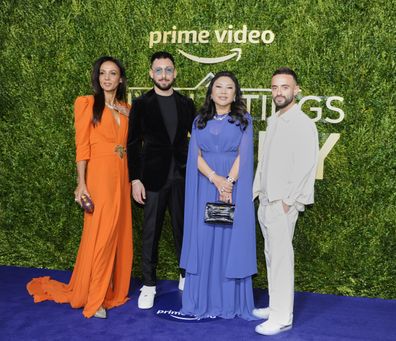 From left to right: Luxe Listings Sydney's D'Leanne Lewis, Simon Cohen, Gavin Rubinstein and Monika Tu attend the show's Season 2 premiere party in Sydney on March 31.