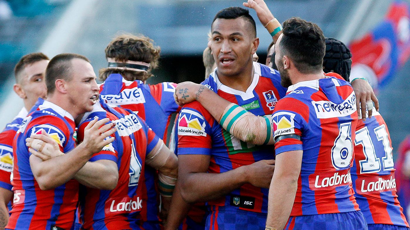 Newcastle Knights youngster Jacob Saifiti left with broken leg after altercation
