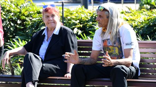 Thelma Davis (left) and Hector Daley outside the Supreme Court in Coffs Harbour yesterday