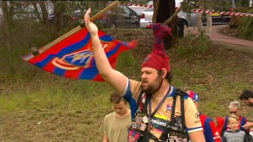 The flags are flying, the jerseys are on and the fans are ready - the A-League Grand Final is almost here. Picture: 9NEWS.