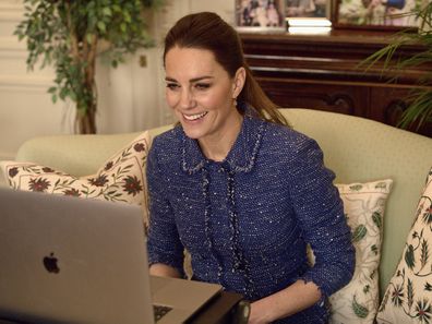 Kate Middleton on a video call