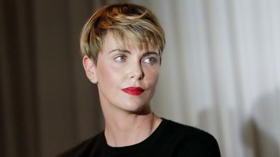 Charlize Theron speaks at the GEANCO Foundation Hollywood Gala