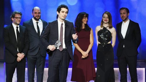 The cast and crew of 'La La Land' at the Critics Choice Awards. (AFP)