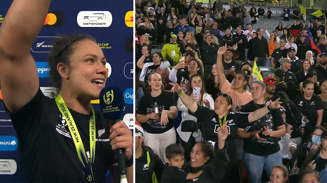 Ruby Tui gives epic interview then leads crowd in sing-along on magic night for New Zealand