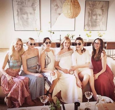 Rosie Huntington Whiteley Wore A Wedding Gown To Her Baby Shower