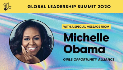 Michelle Obama flyer Girl Up summit 2020