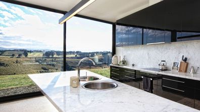 The kitchen in 115 Outlook Lane in Gisborne mountain home Domain property for sale tree change real estate