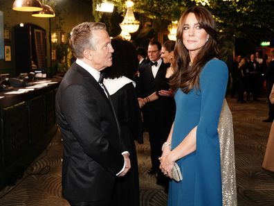 Catherine, Princess of Wales meets Bradley Walsh during the Royal Variety Performance at the Royal Albert Hall on November 30, 2023 in London, England.