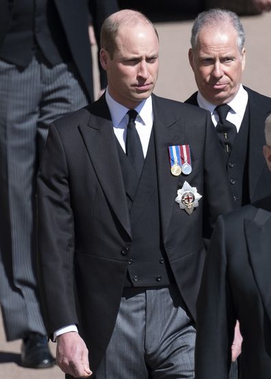 Prince William wears medals at Prince Philip's funeral
