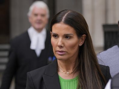 Rebekah Vardy departs the High Court in London, Thursday, May 19, 2022.