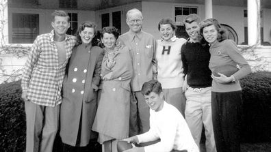 The Kennedy family has been living at Hyannis Port for generations. This photo shows them in 1948.