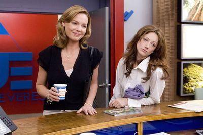 Examples: Judy Greer in <i>27 Dresses</i> (pictured). Judy Greer in <i>The Wedding Planner</i>. Judy Greer in <i>Love Happens</i>. Poor Judy Greer!<br/>
