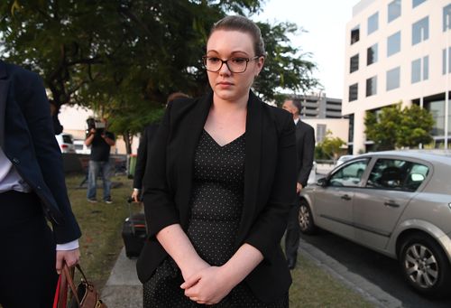 Ms Williams leaves court on Wednesday. Picture: AAP