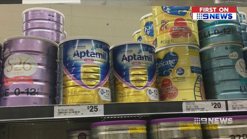 The formula is in short supply in many Australian stores. (9NEWS)