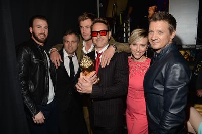 Chris Evans, Mark Ruffalo, Chris Hemsworth, Robert Downey Jr., Scarlett Johansson and Jeremy Renner