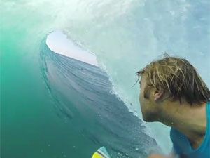 Andrew Walsh inside one of his five barrels. (Supplied)