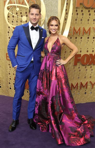 Justin Hartley, wife Chrishell Stause, 71st Emmy Awards, Microsoft Theater, September 22, 2019, Los Angeles, California