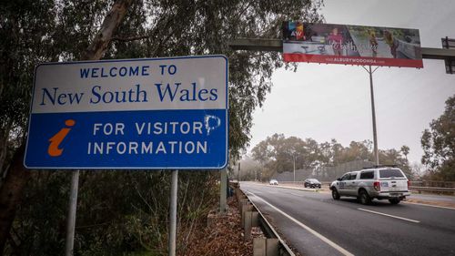 The border between NSW and Victoria has been closed.