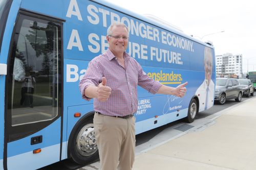 Scott Morrison starts today on the Gold Coast and will travel to various Brisbane constituencies, Rockhampton, Bundaberg and Mackay.