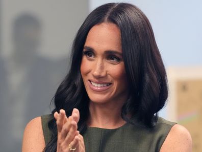 Meghan, Duchess of Sussex, visits Batyr, a mental health program, at Swinburne University of Technology in Hawthorn on day three of the royal tour with Prince Harry, Duke of Sussex, on April 16, 2026 in Melbourne, Australia. 
