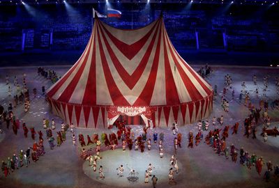 A big top circus took centre stage.